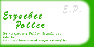 erzsebet poller business card